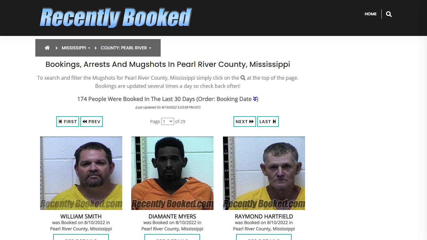 Recent bookings, Arrests, Mugshots in Pearl River County ...