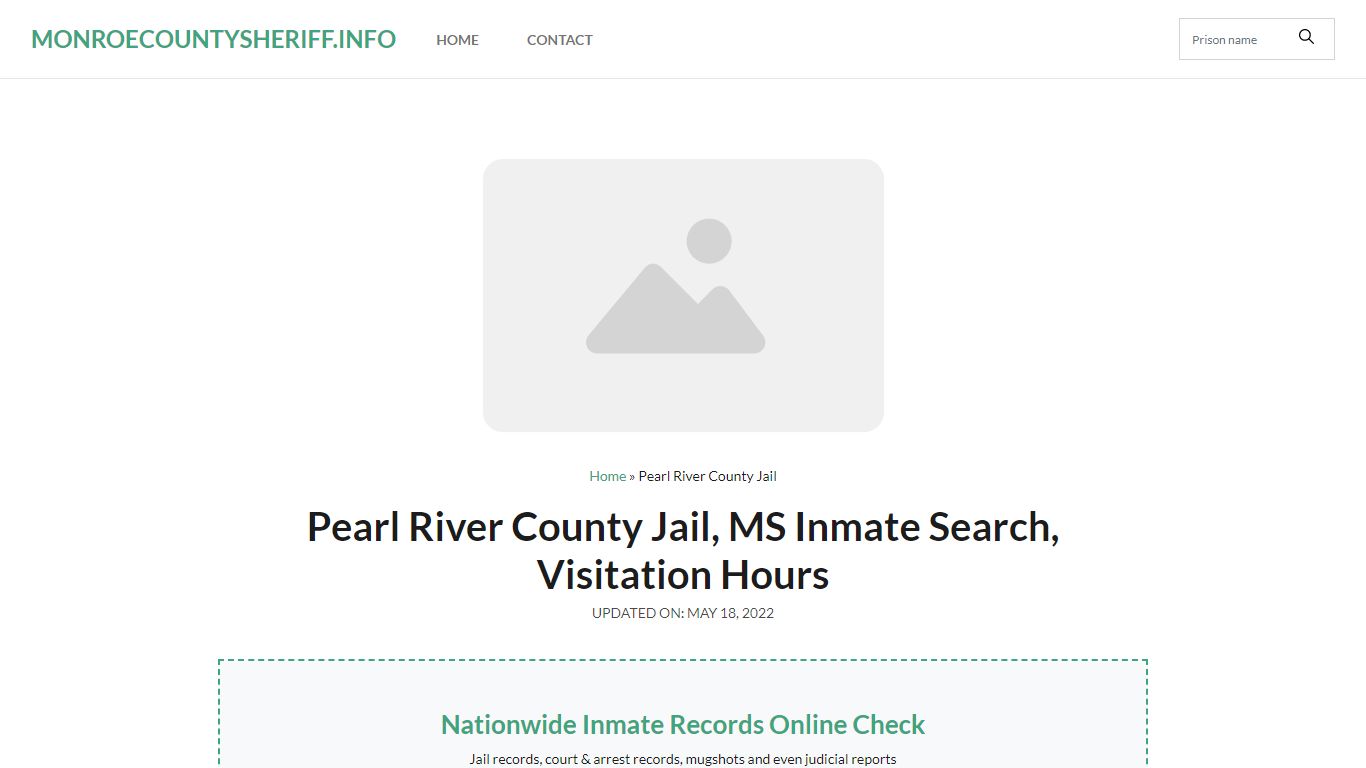 Pearl River County Jail, MS Inmate Search, Visitation Hours